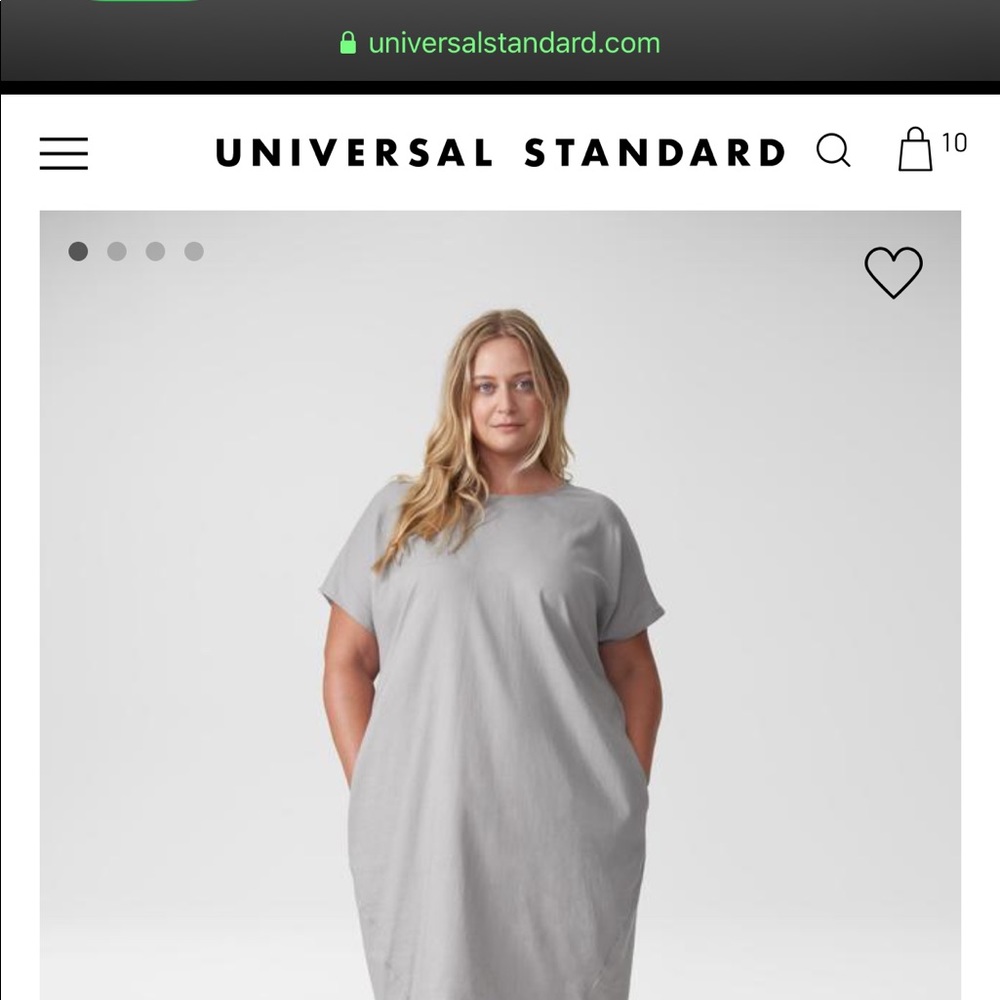ISO 😍 Gray Universal Standard Linen Shift Dress - Picture 3 of 3